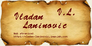 Vladan Laninović vizit kartica